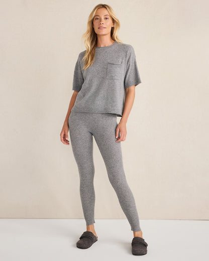 CASHMERE RIB KNIT LEGGINGS | Talbots