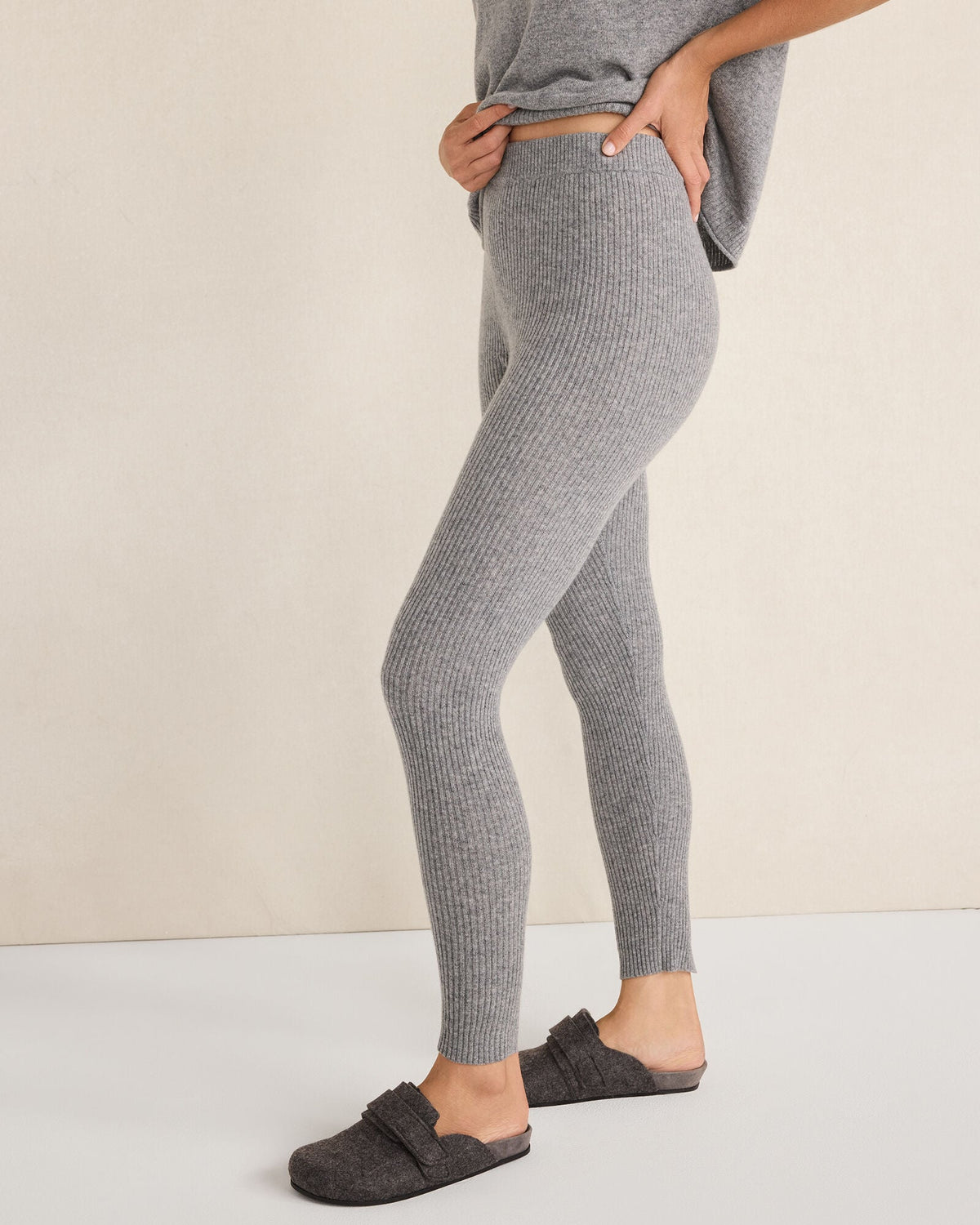 CASHMERE RIB KNIT LEGGINGS | Talbots