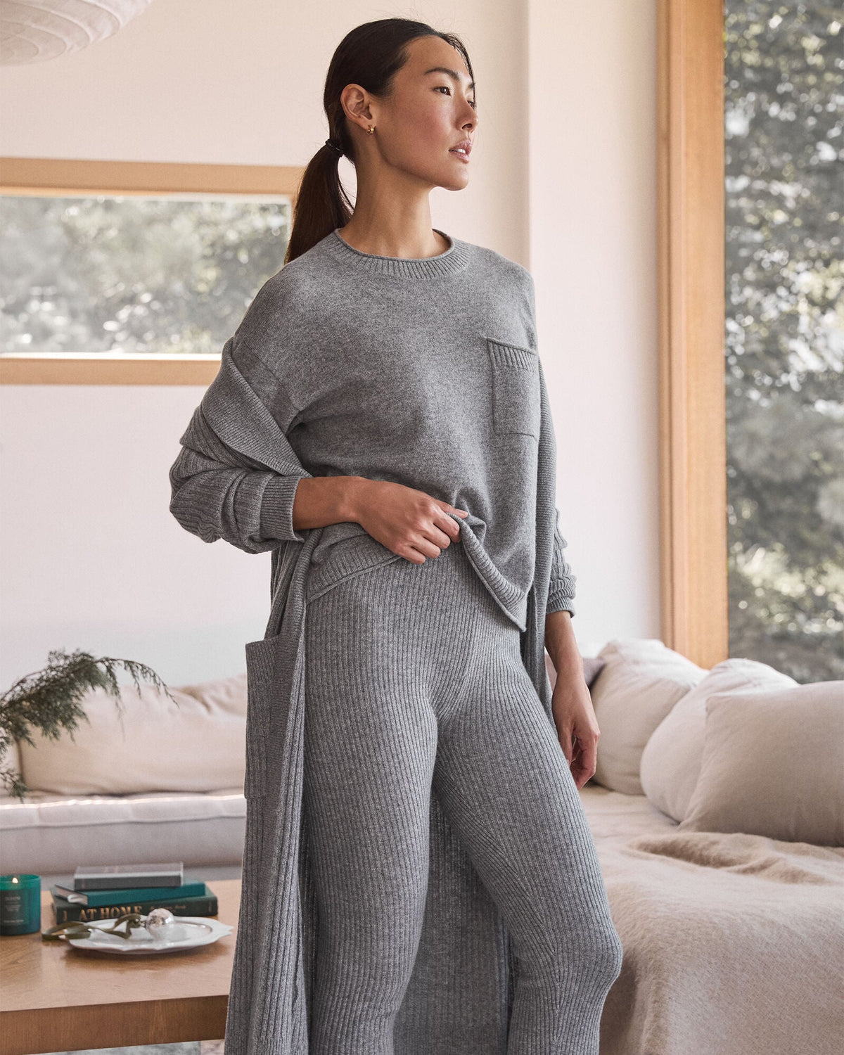 CASHMERE RIB KNIT LEGGINGS | Talbots