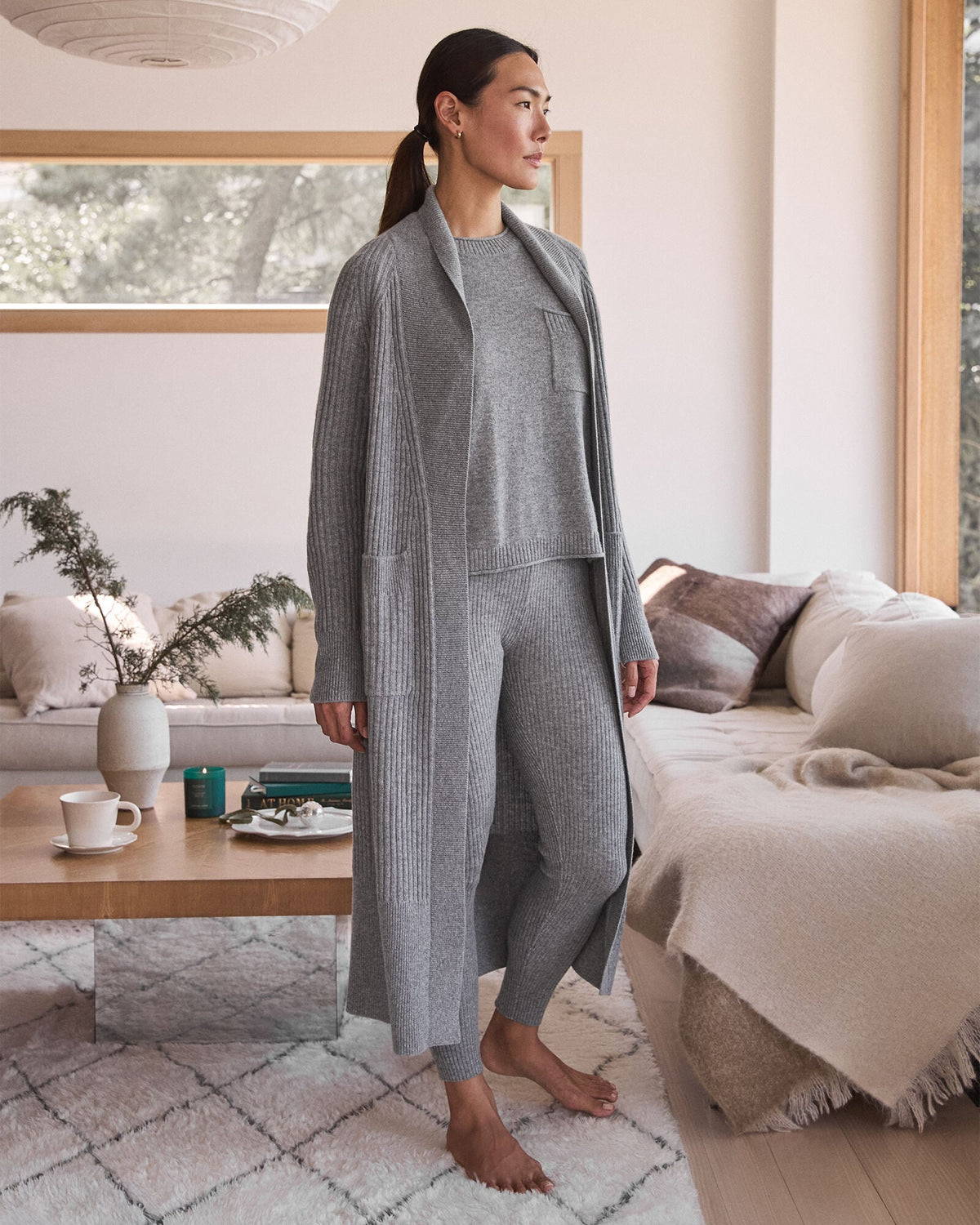CASHMERE RIB KNIT LEGGINGS | Talbots