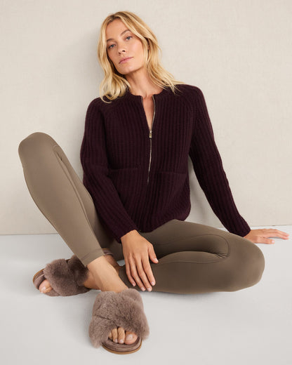 FAUX FUR CRISS CROSS MOLDED SLIPPERS | Talbots