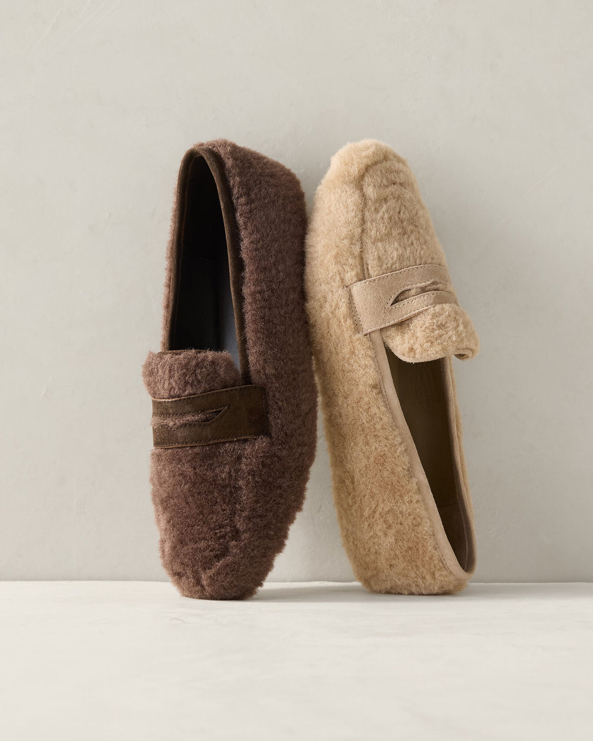 SHERPA AND LEATHER MOCCASINS | Talbots