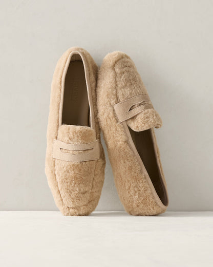 SHERPA AND LEATHER MOCCASINS | Talbots