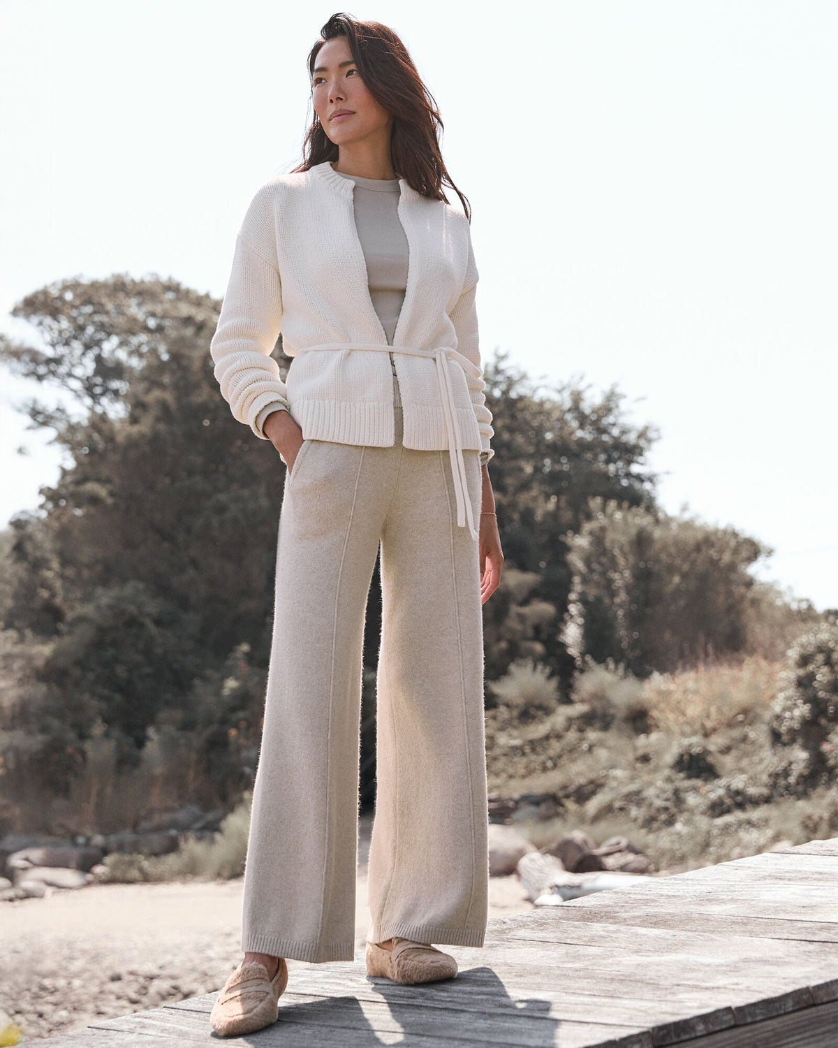 SHERPA AND LEATHER MOCCASINS | Talbots