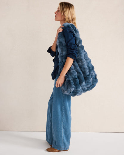 FAUX FUR THROW BLANKET AND TOTE | Talbots