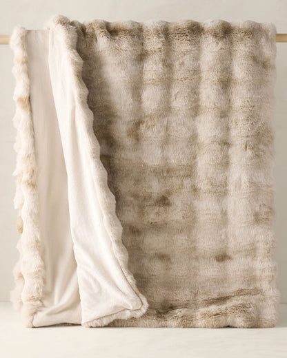 FAUX FUR THROW BLANKET AND TOTE | Talbots