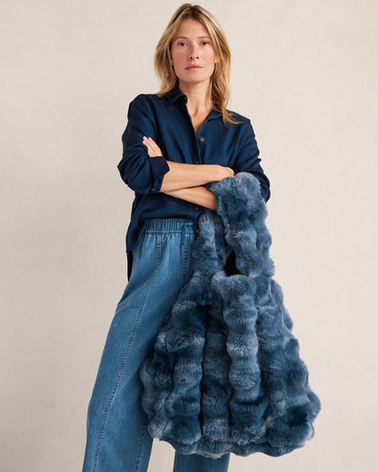 FAUX FUR THROW BLANKET AND TOTE | Talbots