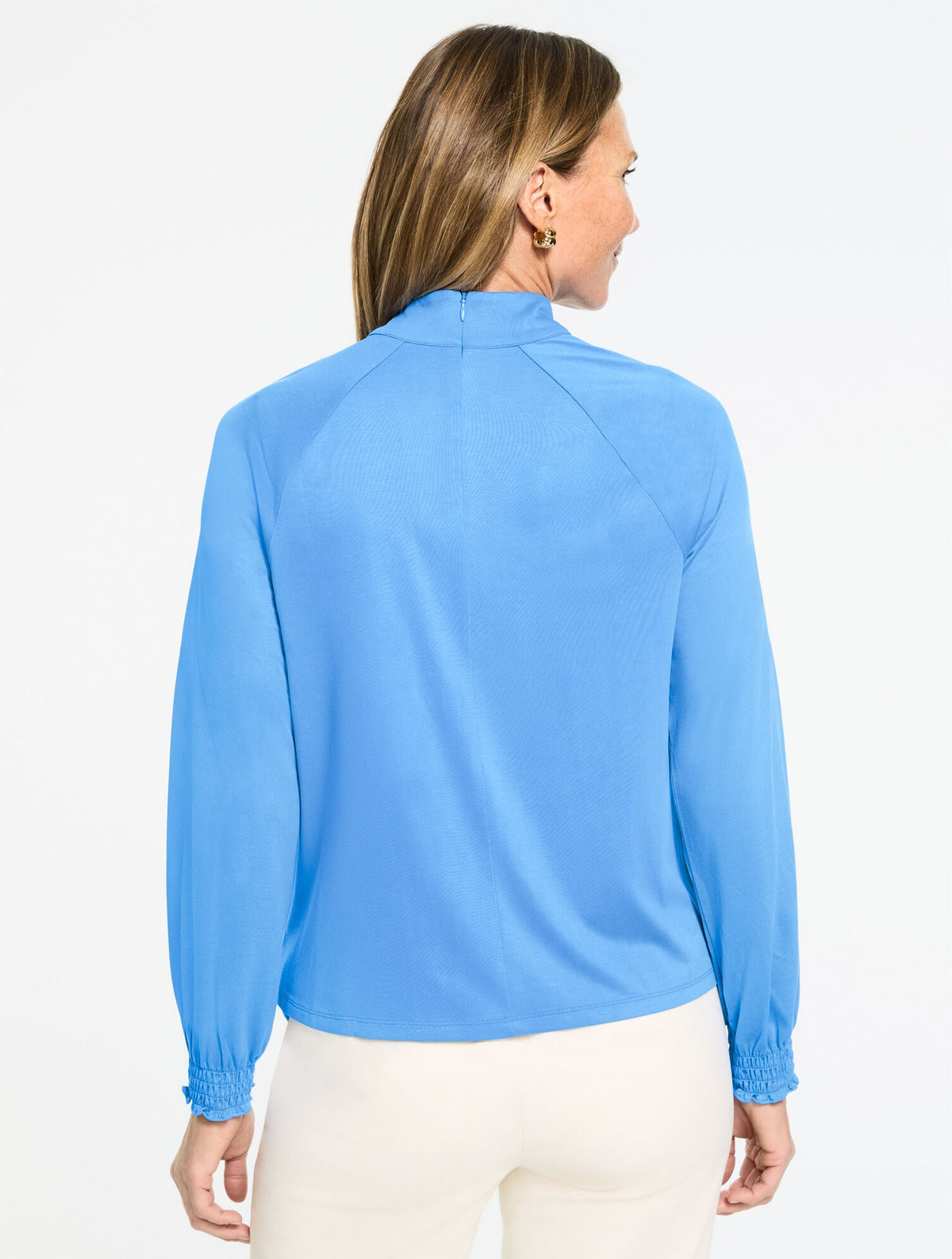 MOCKNECK KNIT BLOUSE | Talbots