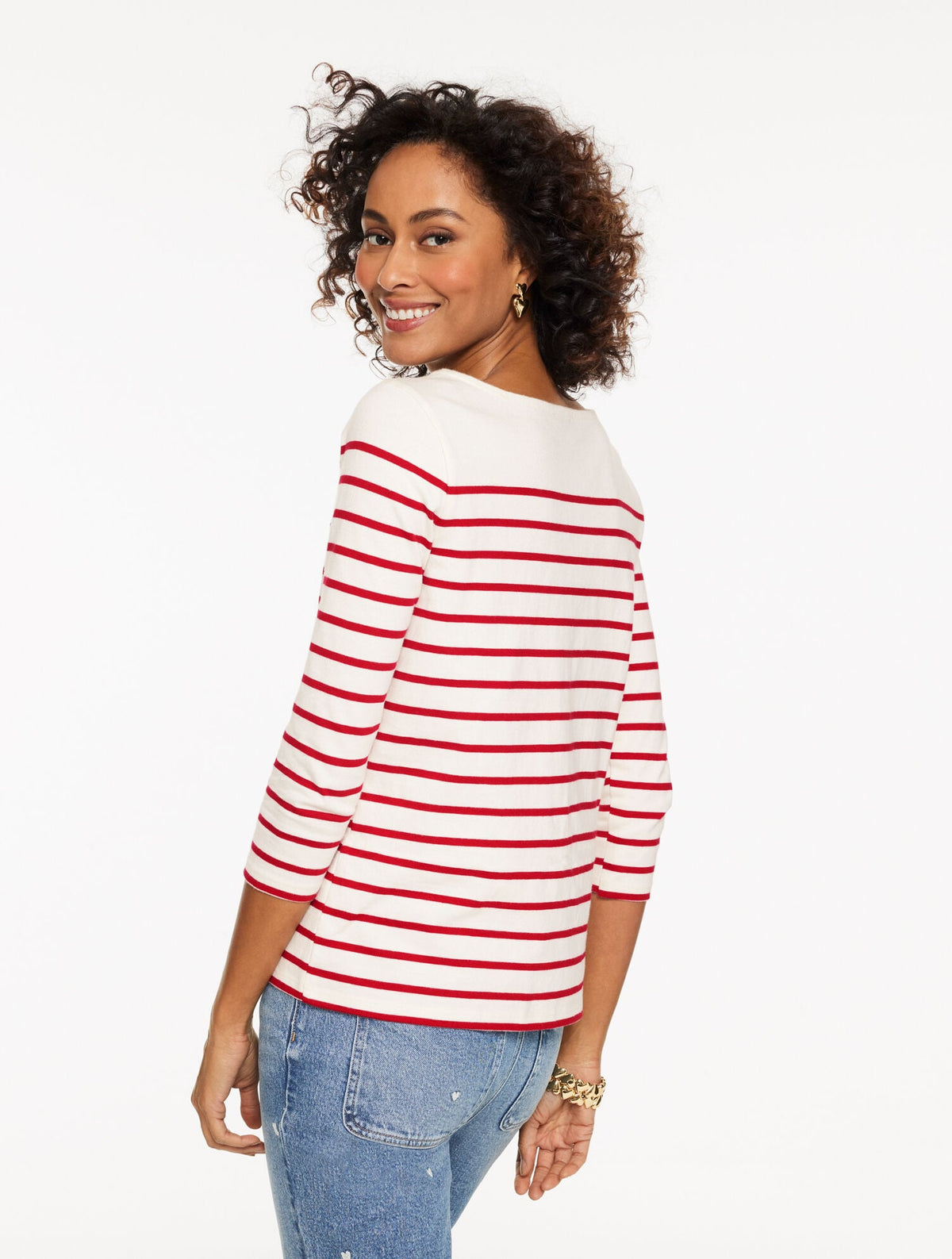 BATEAU NECK TEE - LOVE STRIPE | Talbots