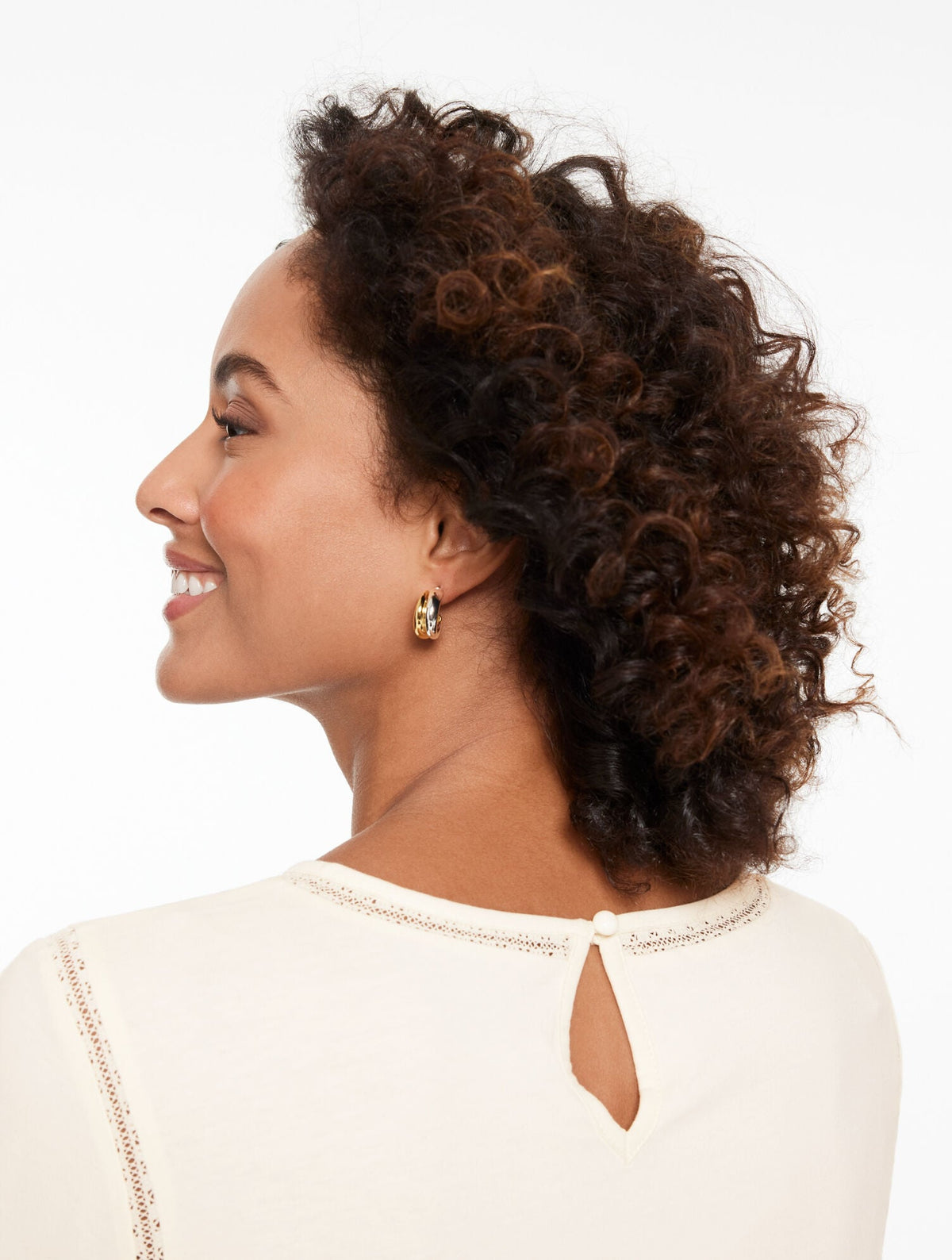MODERN ROMANCE LACE TRIM TOP | Talbots