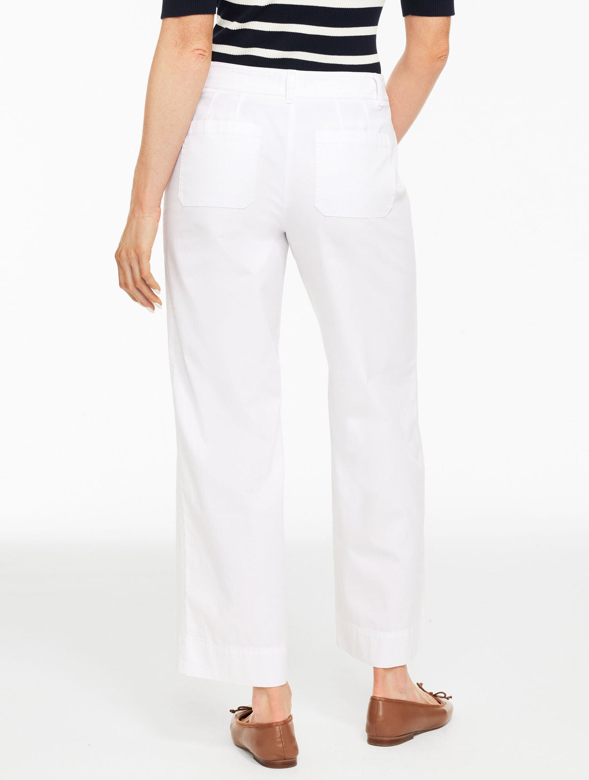 WIDE ANKLE HERITAGE TWILL PANTS | Talbots