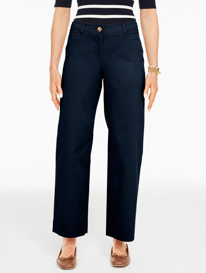 WIDE ANKLE HERITAGE TWILL PANTS | Talbots