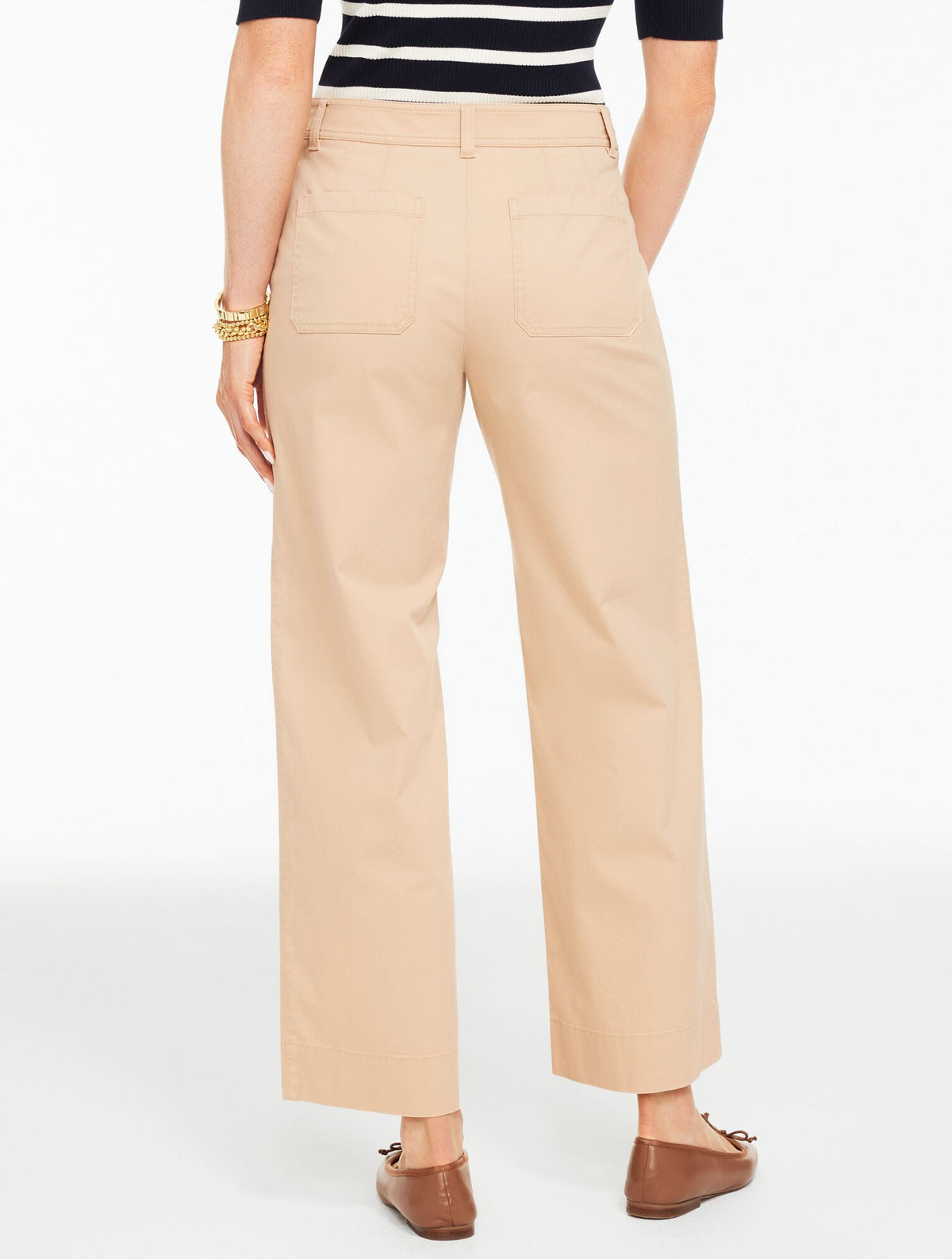WIDE ANKLE HERITAGE TWILL PANTS | Talbots