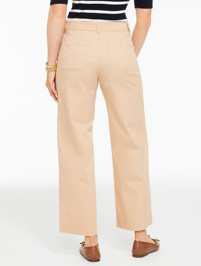 WIDE ANKLE HERITAGE TWILL PANTS | Talbots