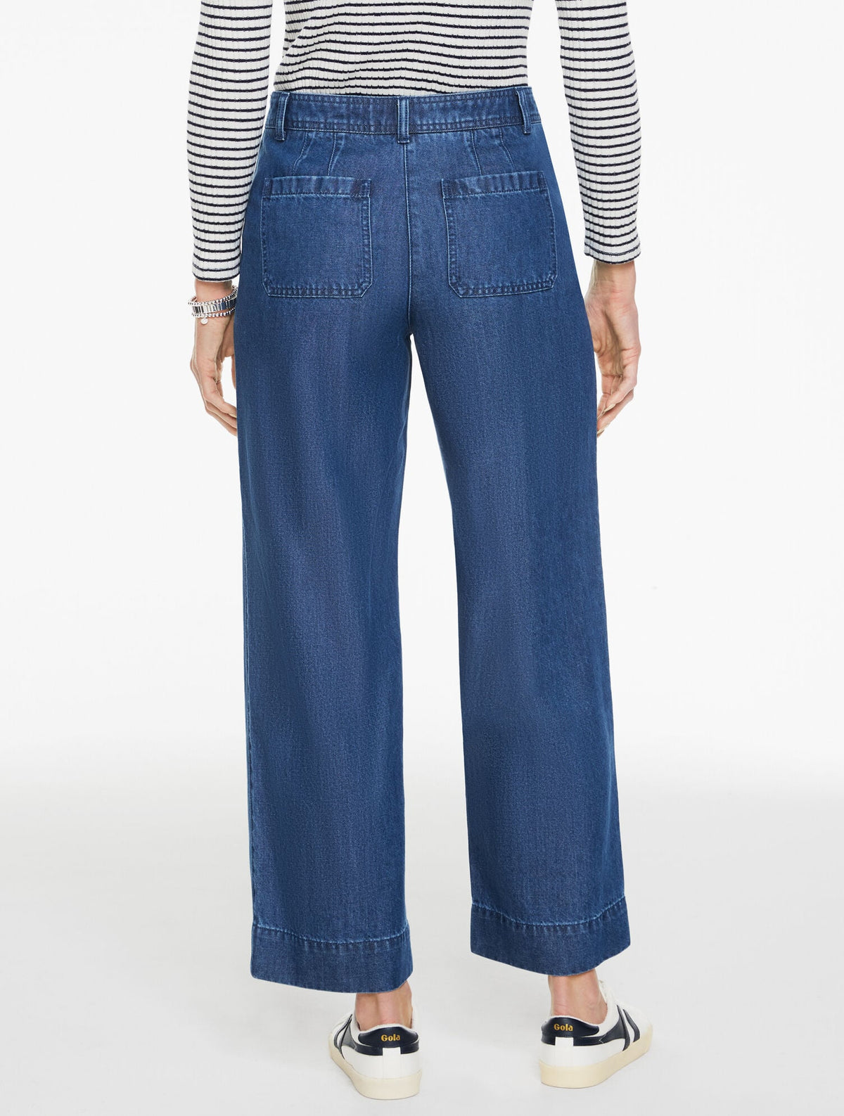 WIDE ANKLE PANTS - REFINED DENIM | Talbots