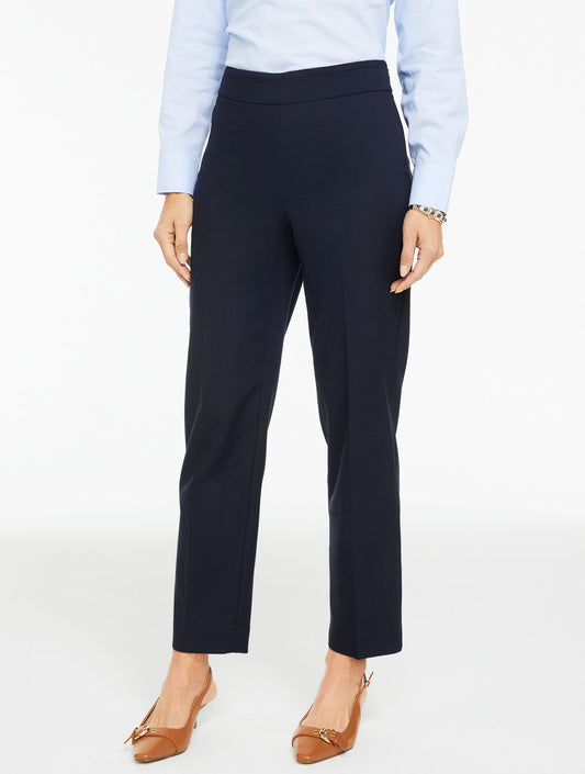 STRAIGHT ANKLE TWILL PANTS | Talbots