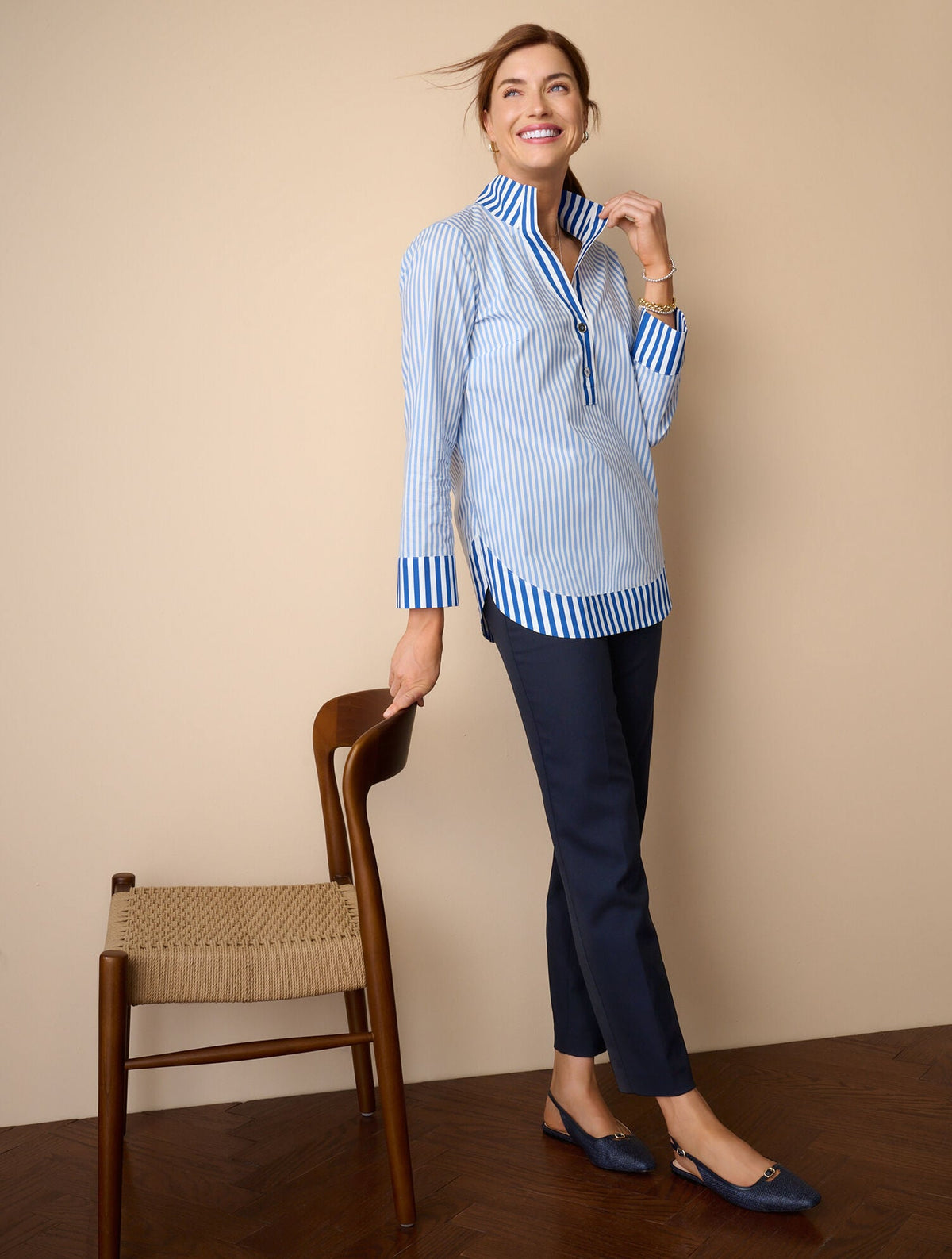 STRAIGHT ANKLE TWILL PANTS | Talbots