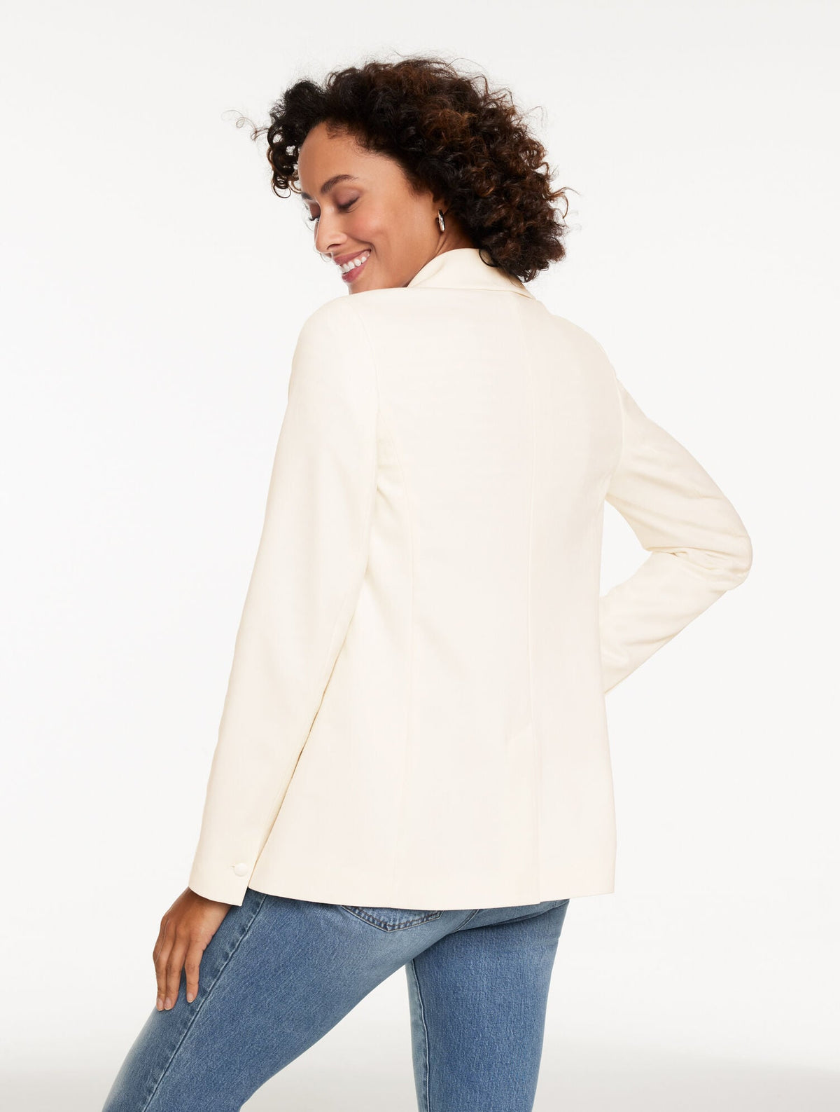 SINGLE BUTTON TWILL BLAZER | Talbots