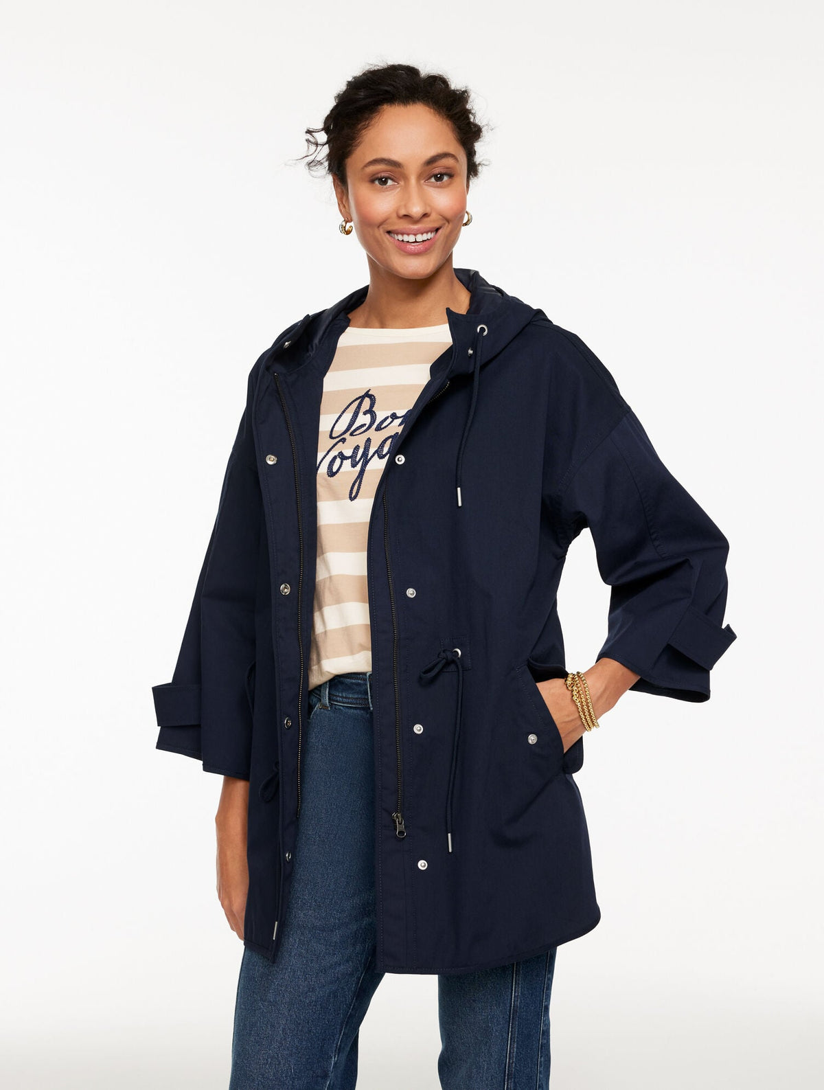 HOODED CAPE RAIN JACKET | Talbots