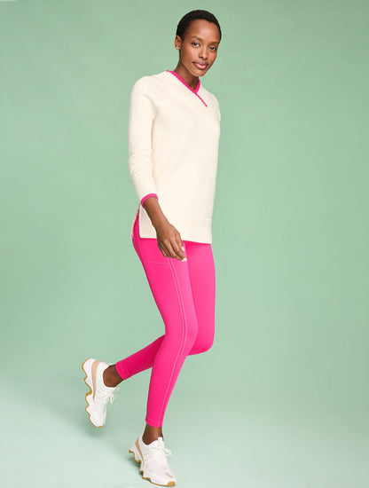 PERFORMANCE COMPRESSION LEGGINGS - PICOT TRIM | Talbots