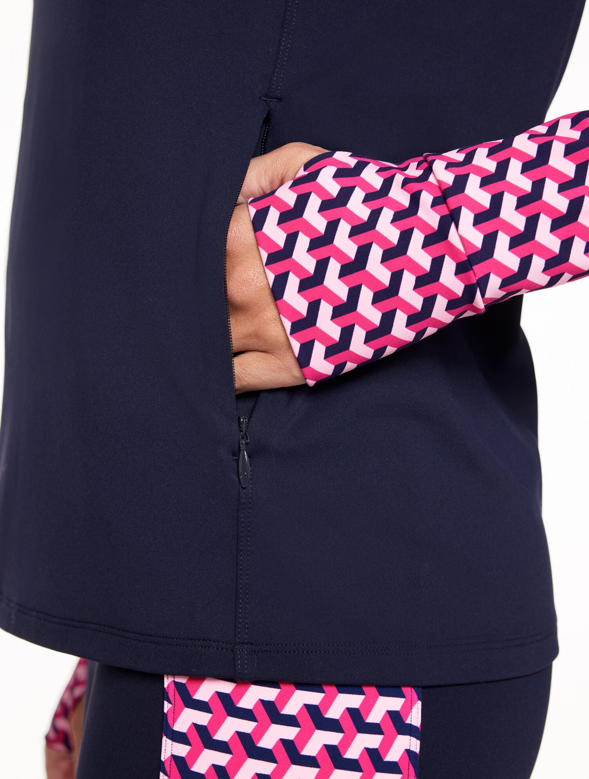 PERFORMANCE COMPRESSION HALF-ZIP PULLOVER - GEO | Talbots