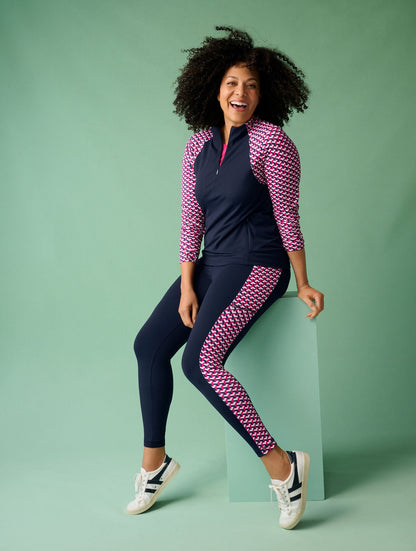 PERFORMANCE COMPRESSION HALF-ZIP PULLOVER - GEO | Talbots