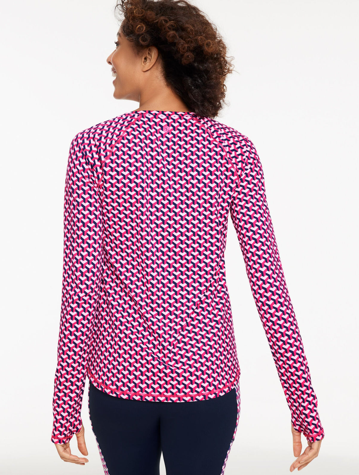 PERFORMANCE COMPRESSION CREWNECK TEE - GEO | Talbots