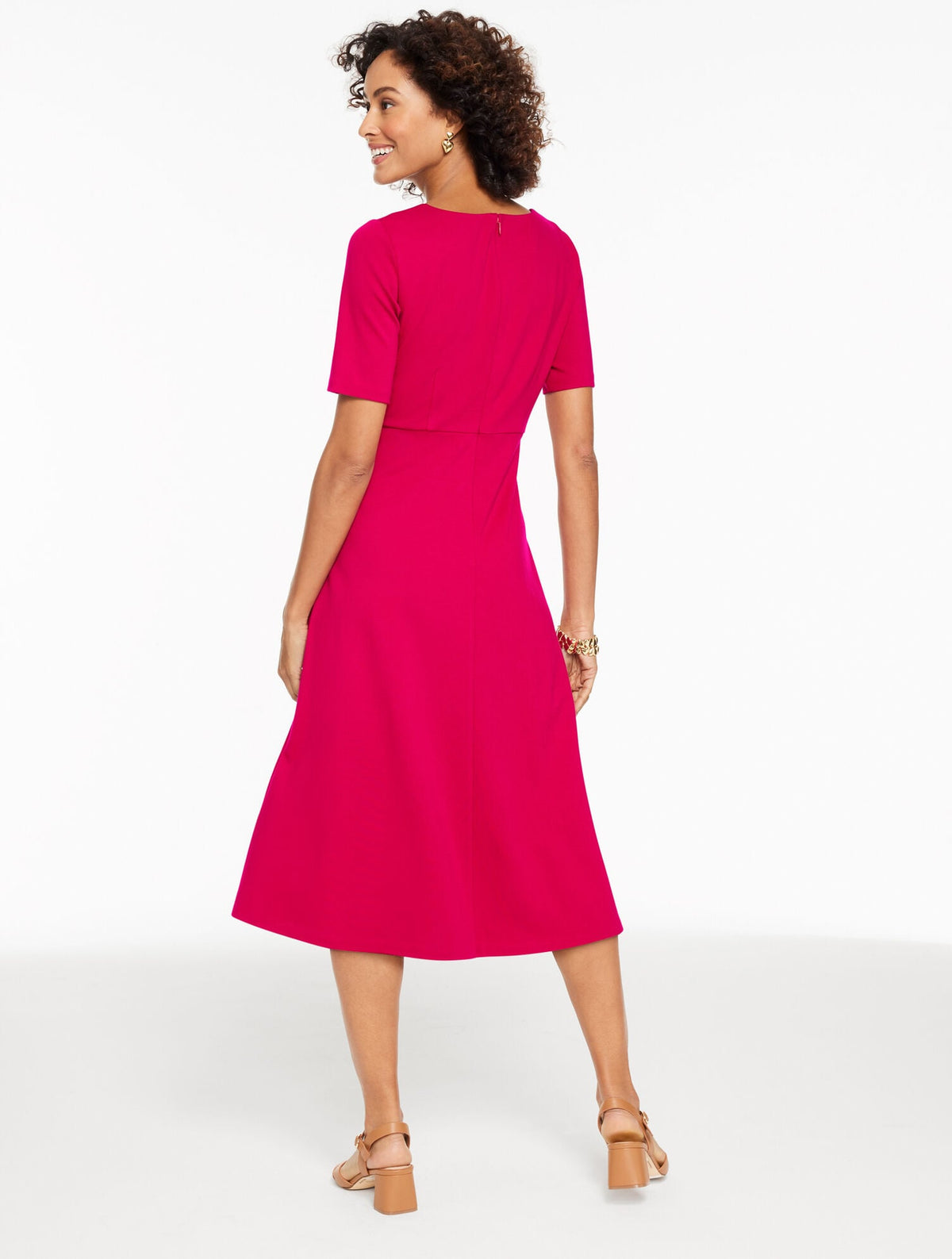 LUXE PONTE MIDI DRESS | Talbots