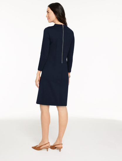 LUXE PONTE SHIFT DRESS | Talbots