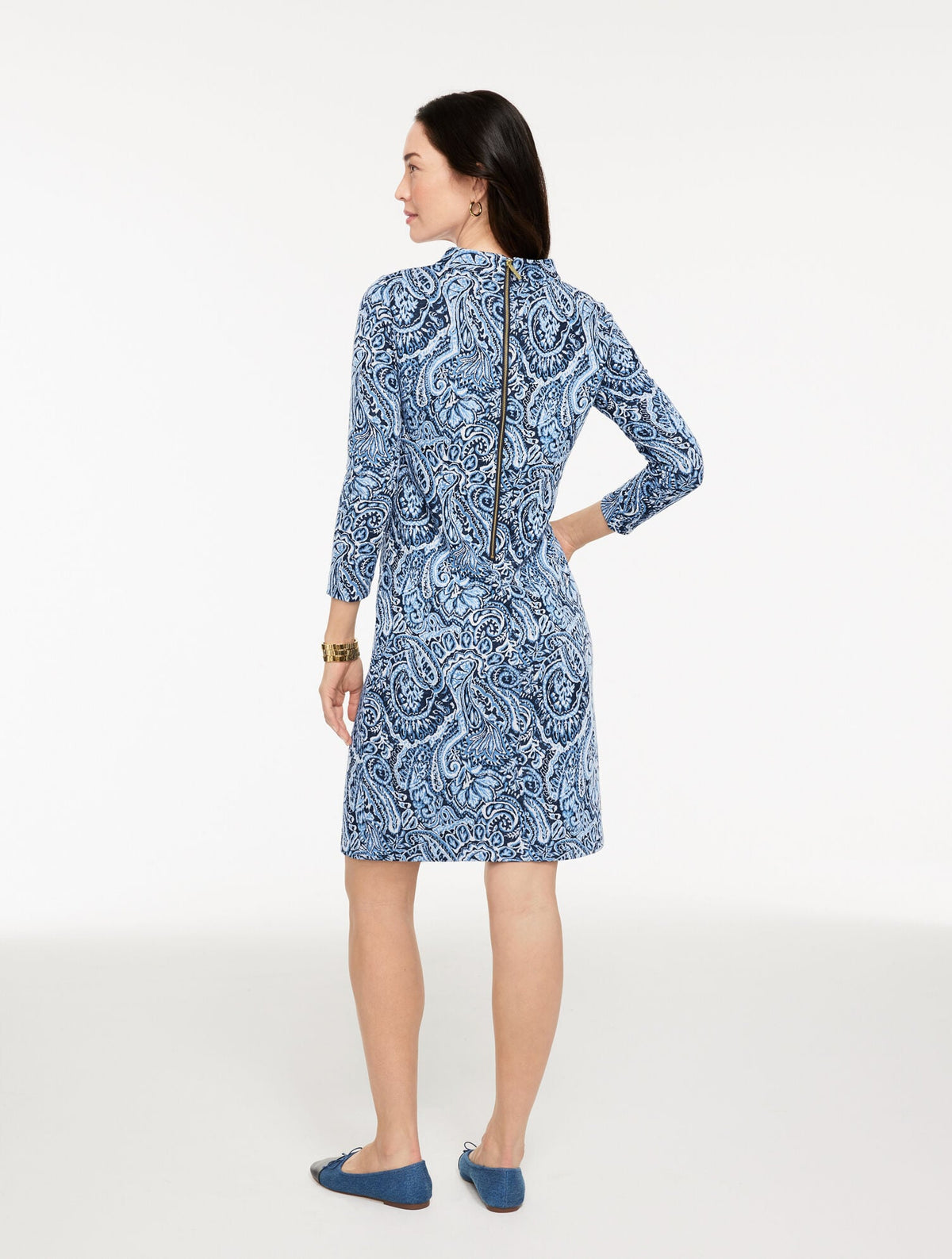 JACQUARD SHIFT DRESS - PAISLEY | Talbots