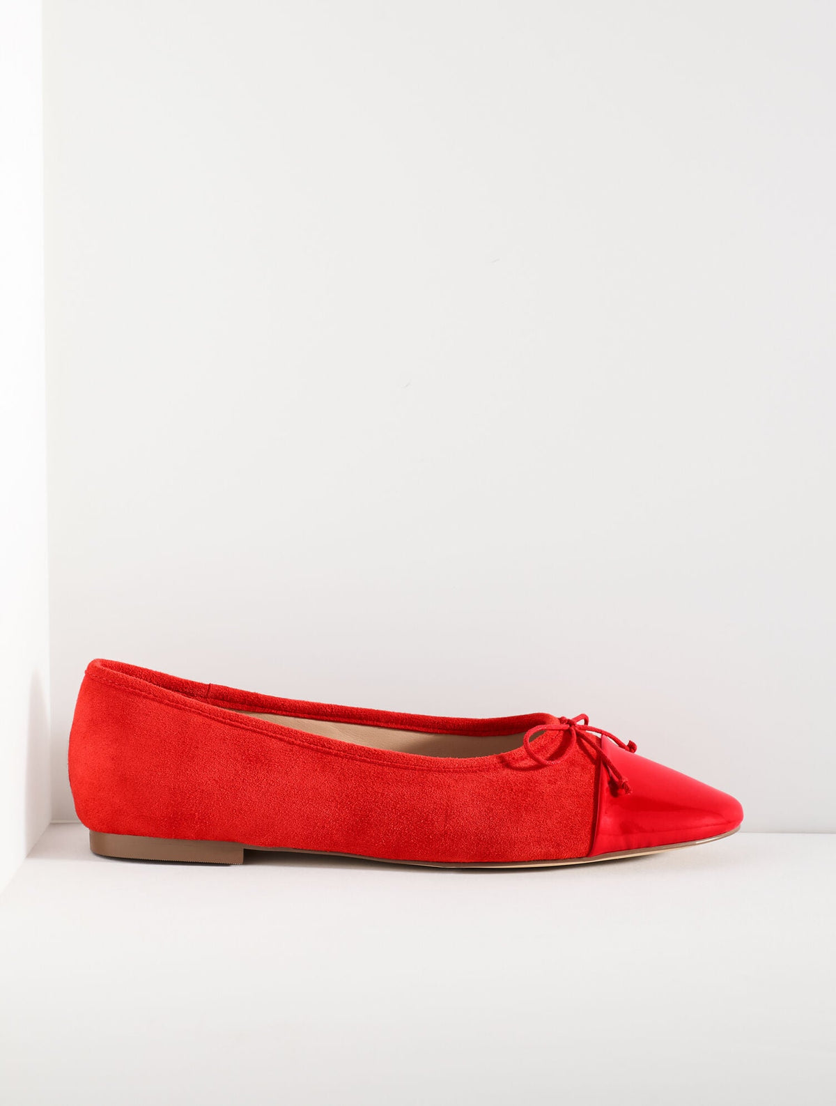ANSLY SUEDE PATENT LEATHER BALLET FLATS | Talbots