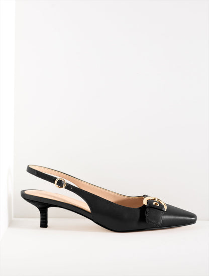 TABITHA BUCKLE NAPPA SLINGBACK PUMPS | Talbots