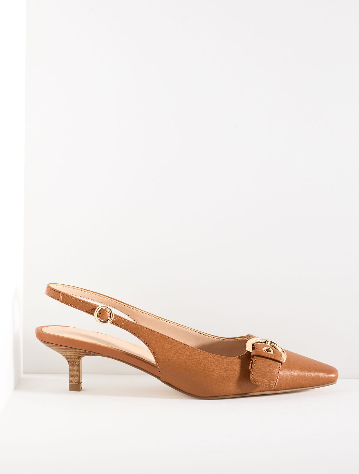 TABITHA BUCKLE NAPPA SLINGBACK PUMPS | Talbots