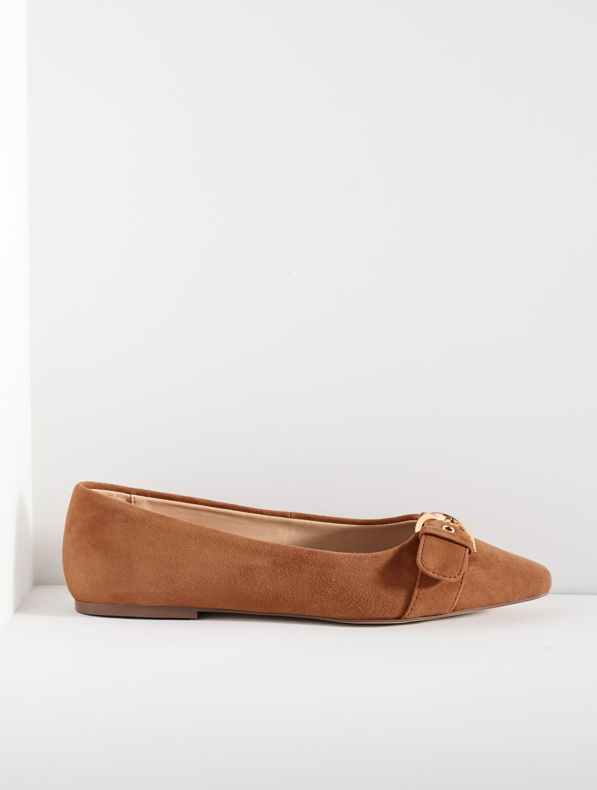 WHITLEY BUCKLE SUEDE BALLET FLATS | Talbots