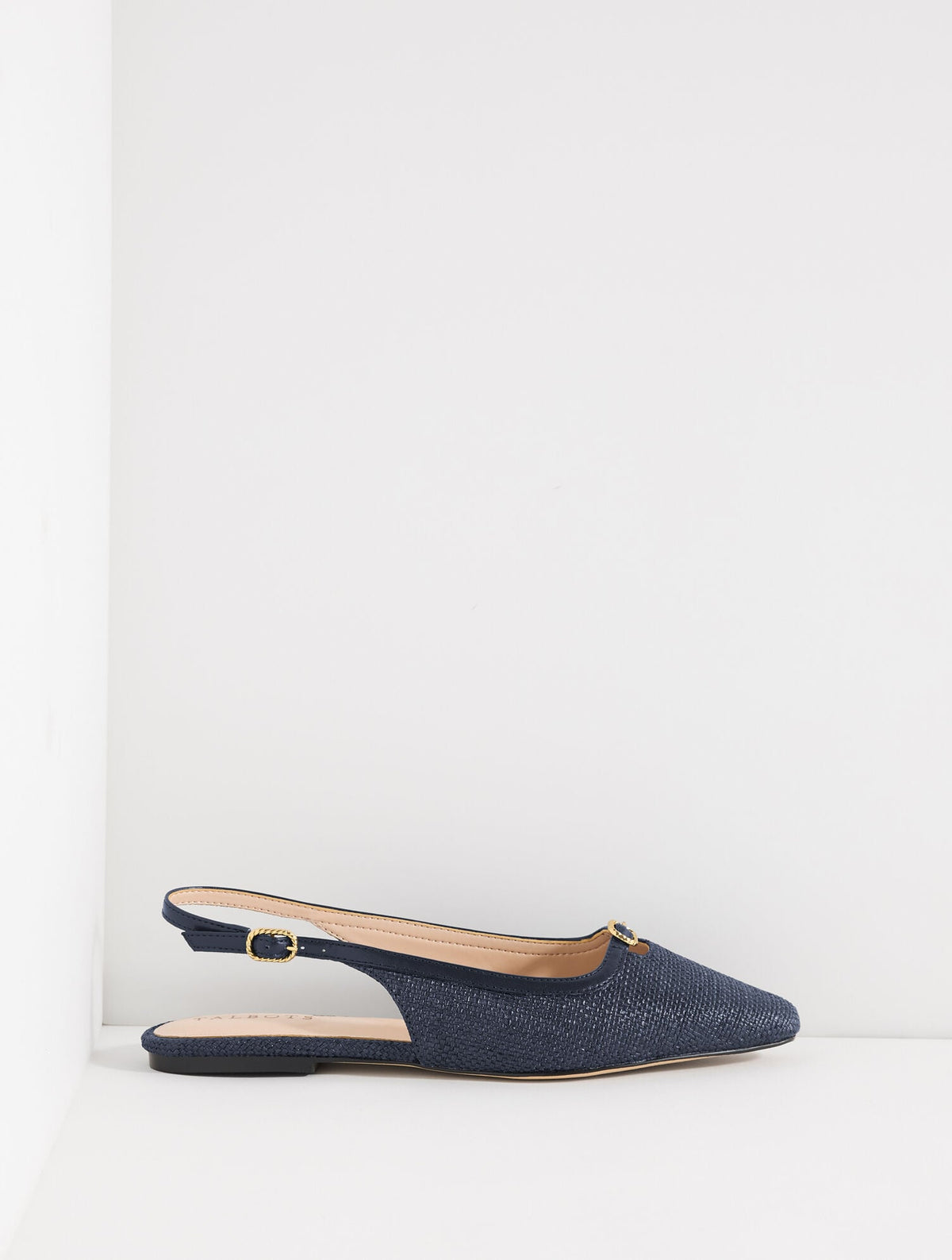 WHITLEY SHIMMER RAFFIA SLINGBACK FLATS | Talbots
