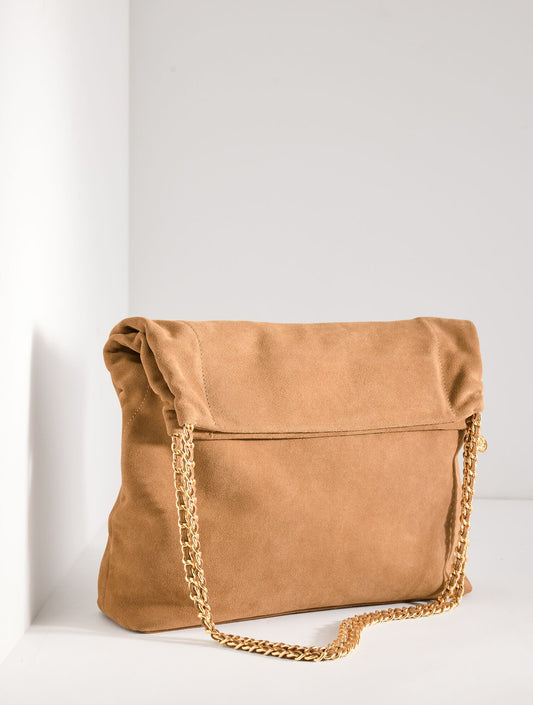 SUEDE CHAIN TOTE | Talbots