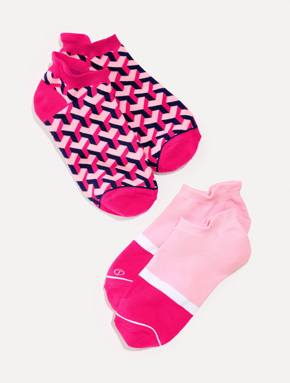 T BY TALBOTS GEO ANKLE SOCKS 2-PACK | Talbots