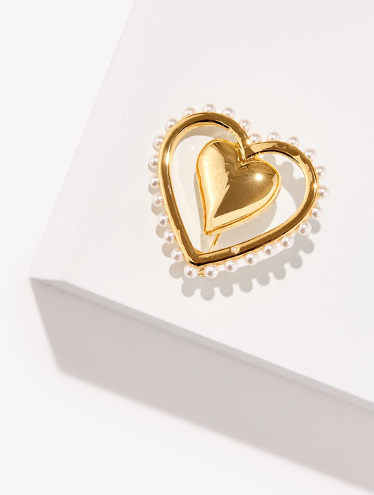 ROMANTIC HEART BROOCH | Talbots