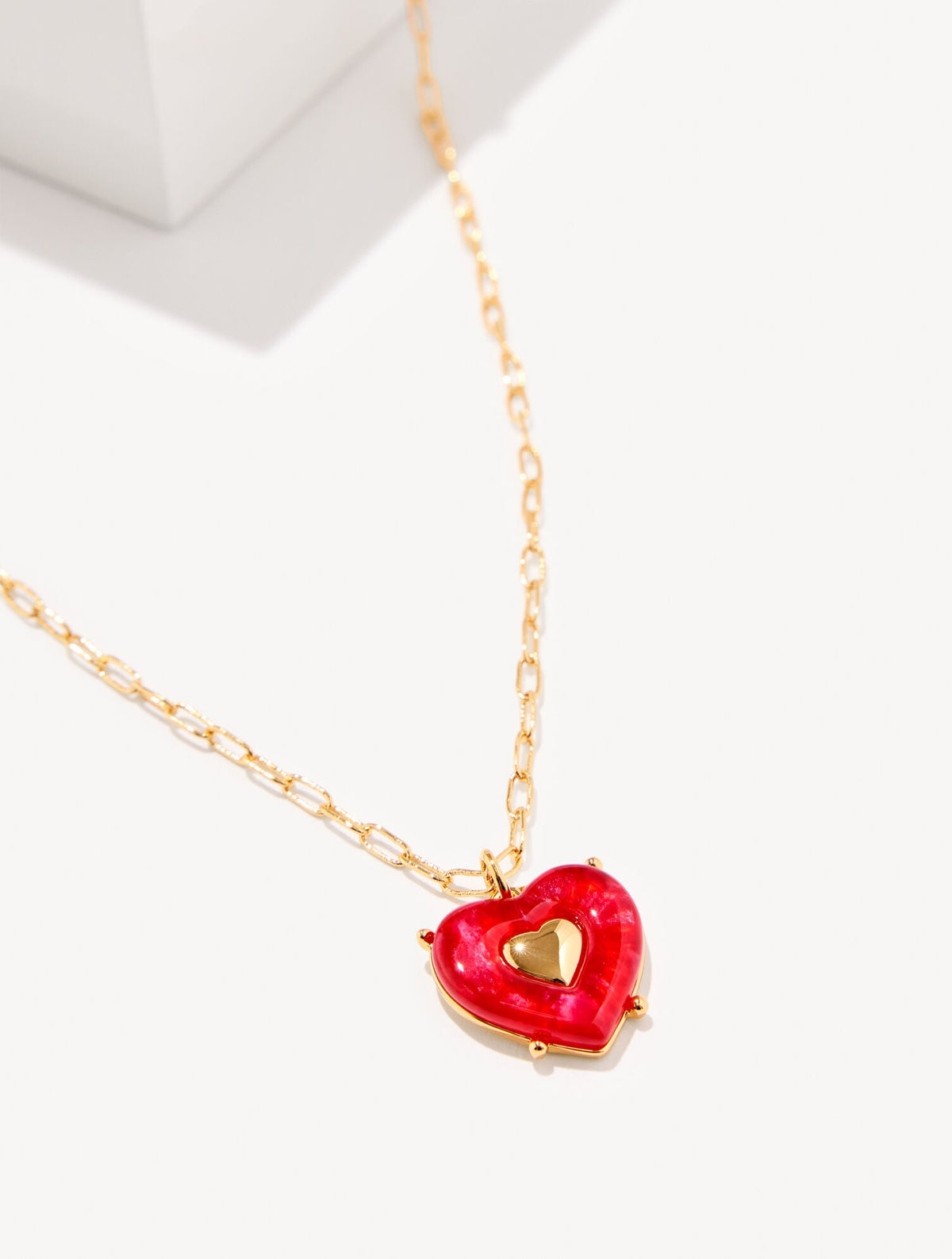 RED VELVET HEART PENDANT NECKLACE | Talbots