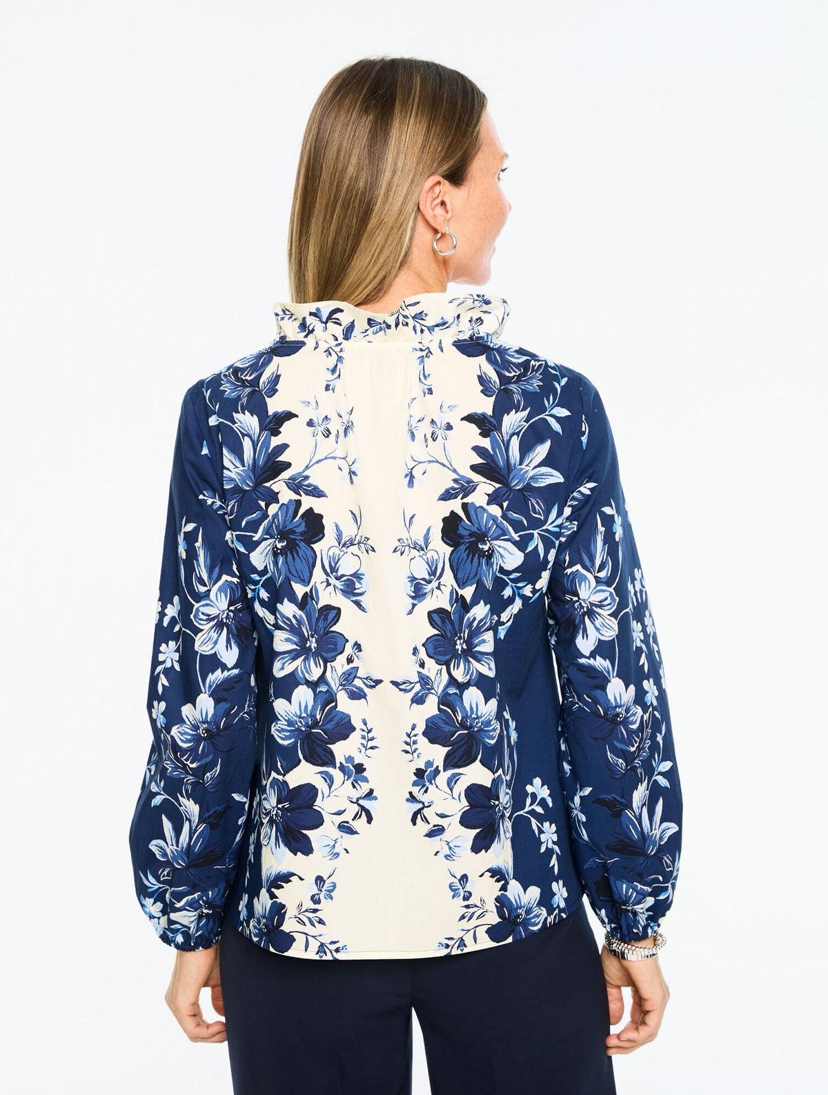 EXQUISITE BLOOMS POPLIN TOP | Talbots