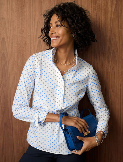 NON-IRON TUNIC POPOVER - LOVELY DOT | Talbots