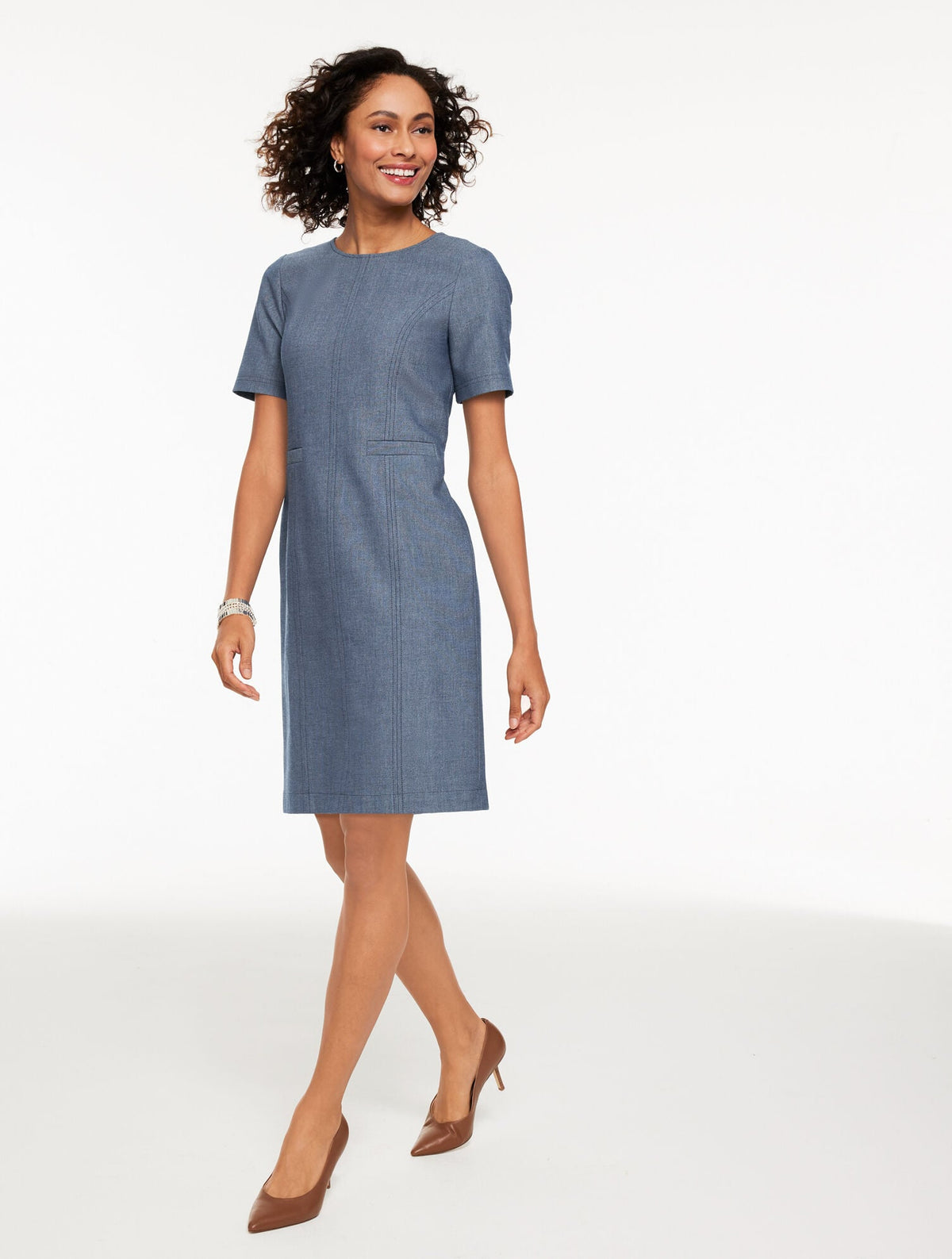 REFINED DENIM DRESS | Talbots
