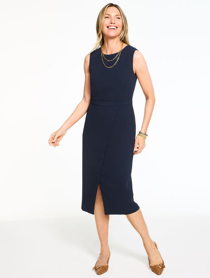 POLISHED CREPE SHEATH DRESS | Talbots