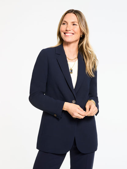 POLISHED CREPE BLAZER | Talbots