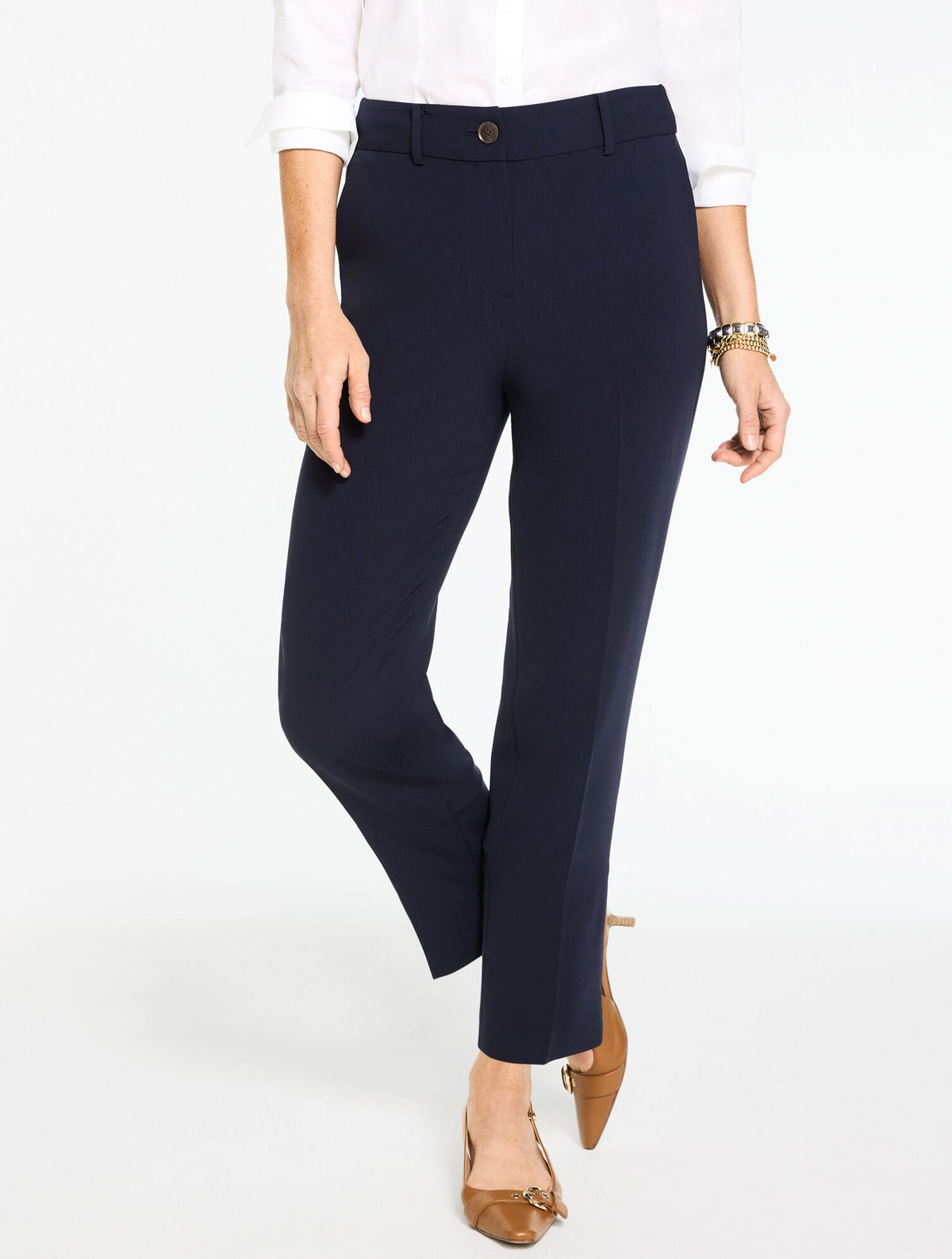 STRAIGHT LEG EASY TRAVEL PANTS | Talbots