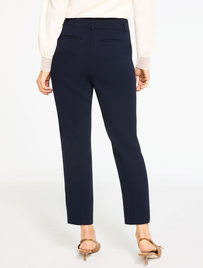 TAPERED ANKLE POLISHED CREPE PANTS | Talbots