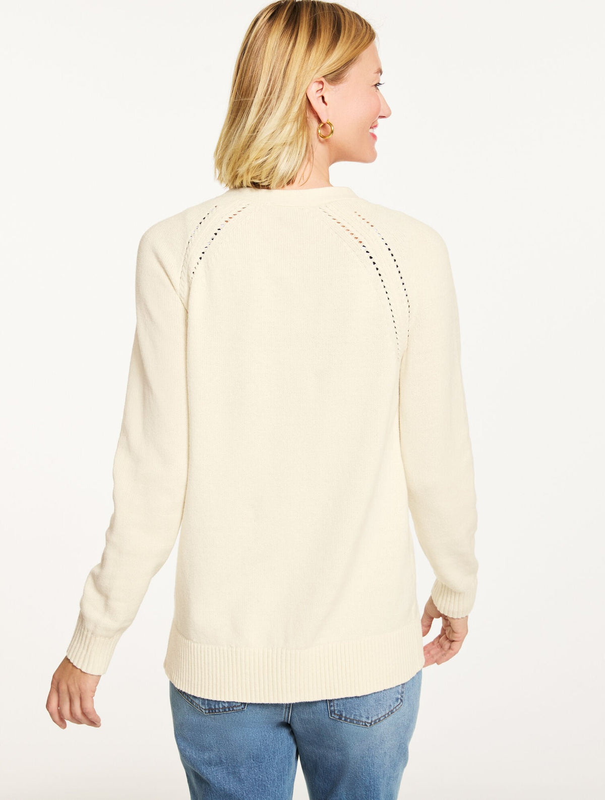 POINTELLE GIRLFRIEND CARDIGAN | Talbots