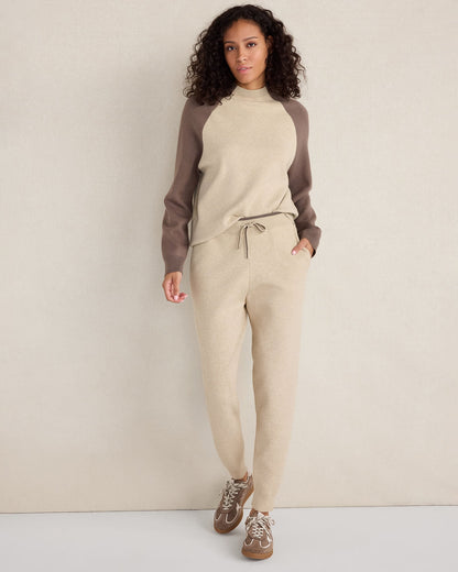 VISCOSE BLEND COLORBLOCK CREWNECK | Talbots