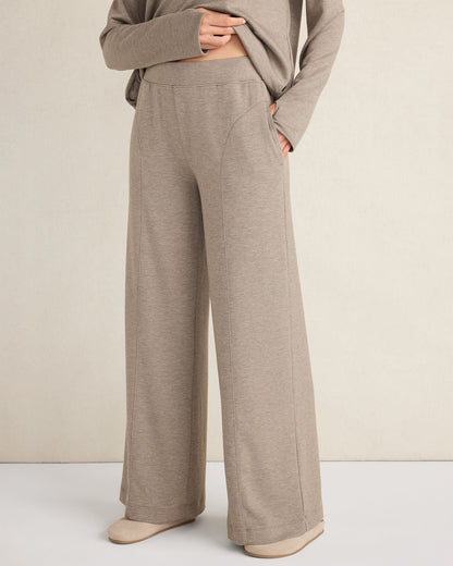 SOFT KNIT WIDE LEG PANTS | Talbots