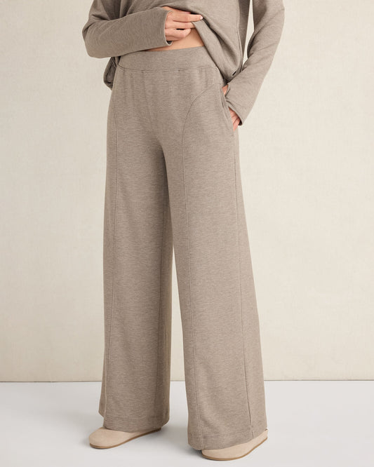SOFT KNIT WIDE LEG PANTS | Talbots
